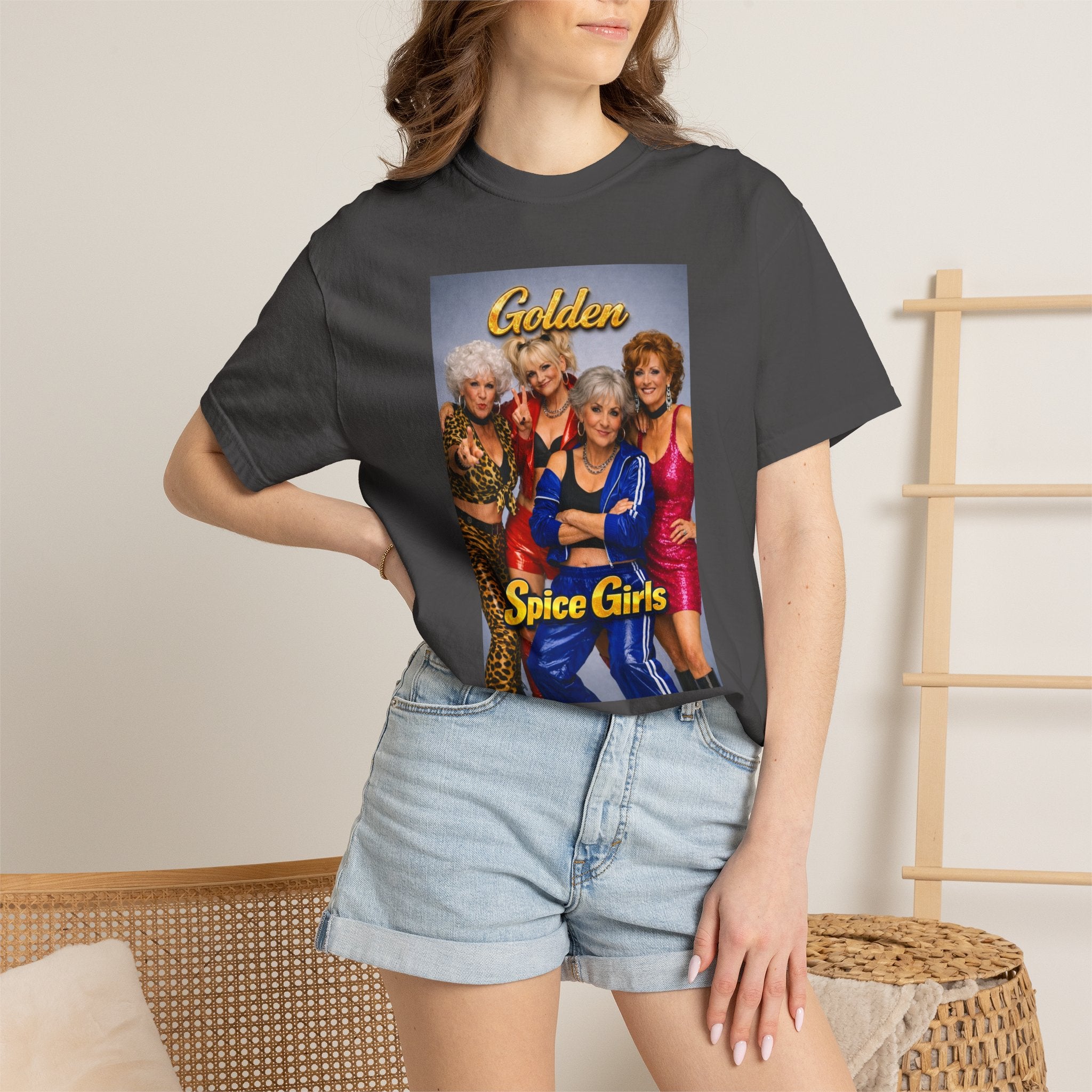 Golden Spice Girls Funny T-Shirt | Nostalgia Mashup Tee | Gift for Her | 90s Pop Culture Shirt