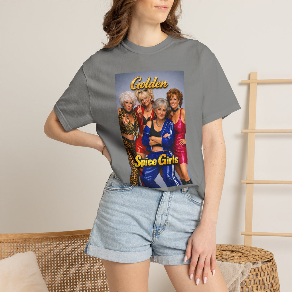 Golden Spice Girls Funny T-Shirt | Nostalgia Mashup Tee | Gift for Her | 90s Pop Culture Shirt