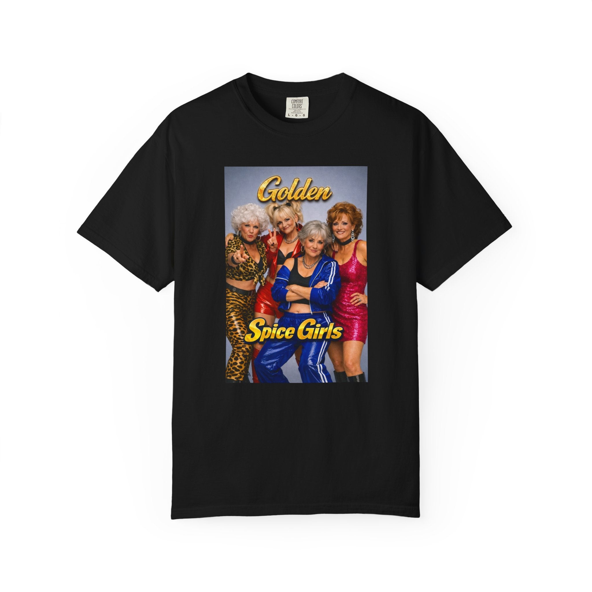 Golden Spice Girls Funny T-Shirt | Nostalgia Mashup Tee | Gift for Her | 90s Pop Culture Shirt